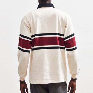 Chemise pour homme à la vente chaude, bloc de couleur, panneau, 100% coton, manches longues, <span class=keywords><strong>polo</strong></span> de rugby - Product Image 3