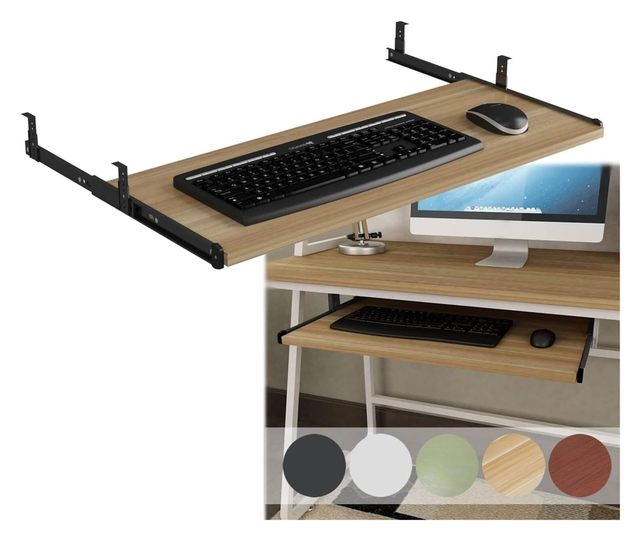 Keyboard Tray Under Desk Wooden Keyboard Drawer Tray Under Desk for Office