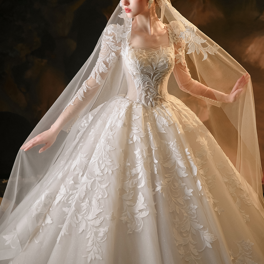 Jancember LSMX022 Civil Luxury Empire Ball Gown Wedding