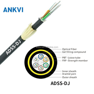 Câble ADSS 24 fibres optiques diélectriques autoportantes, portée 100m, aérien - Product Image 1