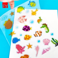Kertas Stiker Vinyl Transparan Mini Fanyi Grosir, Lembaran Glitter Kustom, Perekat Sendiri