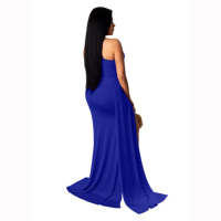 Nuevo Vestido de Noche Largo Elegante sin Mangas con Abertura Alta y Un Hombro Descubierto para Fiesta de Gala