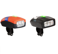 Lumière avant et arrière de vélo, sonnette, 2 en 1, feu arrière de vélo, alarme de guidon de vélo, haut-parleur, lampe frontale