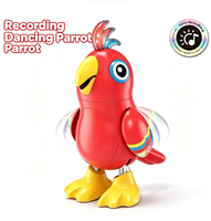 Jouet perroquet électrique dansant, enregistrement vocal et répétition, jouet interactif en plastique avec lumière LED et musique pour enfants, cadeau