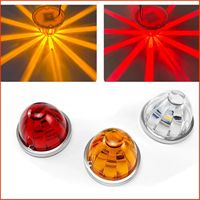 Feu de position latéral LED 12V 24V type pastèque, clignotant, indicateur de dégagement, lampe d'avertissement pour camion et remorque, ambre, rouge, blanc, bleu