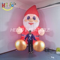 Costume de mascotte gonflable géant du Père Noël, tenue de gnome de Noël portable pour défilés et spectacles de fin d'année