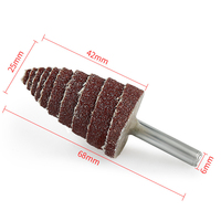 Outil abrasif, papier abrasif en forme de cylindre, roue à lamelles en oxyde d'aluminium avec arbre pour l'acier inoxydable