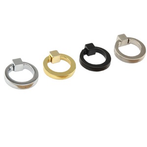 Simple <b>Single</b>-Hole Aluminum Drawer and Cabinet Door Handle <b>Wardrobe</b> Pull Ring for Kitchen Dresser Furniture Knobs Modern - Product Image 1