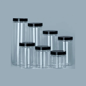 El Cubo de almacenamiento de plástico Circular de boca ancha con cubierta negra es fácil de limpiar puede <span class=keywords><strong>almacenar</strong></span> contenedores de almacenamiento de alimentos como nueces y té - Product Image 4