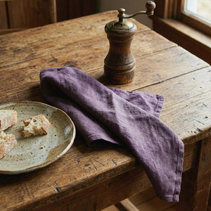 Servilletas de Lino Natural Morado Lavanda Lavables Que no Destiñen Ideales para Fiestas al Aire Libre o Familiares Servilletas de Mesa y Comedor - Product Image 1