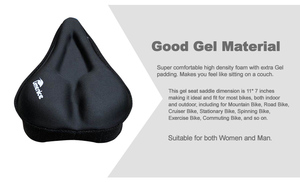 Coussin de <span class=keywords><strong>selle</strong></span> de vélo en <span class=keywords><strong>Gel</strong></span> de silice Extra, siège confortable pour femmes et hommes - Product Image 4