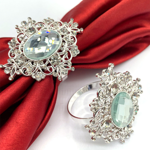 Tavolo di lusso Tovaglioli Rotonda Tovagliolo Fibbie Titolare Unico Modello di Loto Fiore Anello di Tovagliolo per la Decorazione di Nozze - Product Image 6