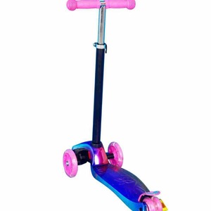 Patinete para Niños de 3 a 6 Años, Altura Ajustable, Ligero, Cuatro Ruedas, Color Rosa y Azul - Product Image 4
