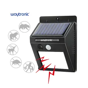 Motion Sensor Auto Alarm Solar Dog Bark Sound Wild Animal Repellent Device Audible and Visual Alarm for Outdoor Orchards Farms