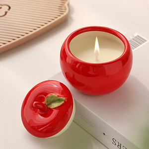 Candela Profumata di Lusso <span class=keywords><strong>Aksu</strong></span> Green Apple Rossa - Fragranza a Lunga Durata, Elegante Pezzo Decorativo per Casa e Camera da Letto - Product Image 1
