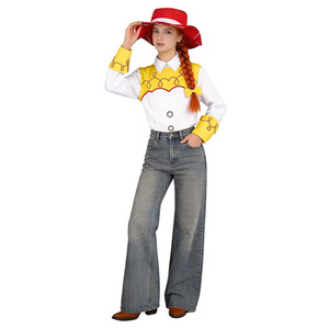 Costume de Cosplay Jessie, chemise blanche et jaune avec bordure rouge, manches longues, pour jeu de rôle d'halloween, Anime - Product Image 5
