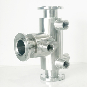ข้อต่อสามทางสเตนเลสสตีล 304/316L เกรดอาหาร พร้อมหน้าแปลน ผิวเรียบ แบบ SMS รับประกัน 3 ปี - Product Image 5