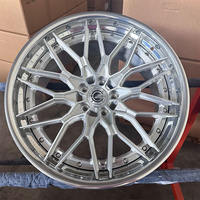 Jantes forgées 2 pièces 5x120 5x112 5x114.3 brossées et polies 18 19 20 21 22 pouces pour voitures de course