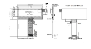 Phác thảo Kích thước 74.1*30.88 chữ số <span class=keywords><strong>LCD</strong></span> hiển thị Module dfstn Màn hình Dot <span class=keywords><strong>Matrix</strong></span> <span class=keywords><strong>LCD</strong></span> - Product Image 5