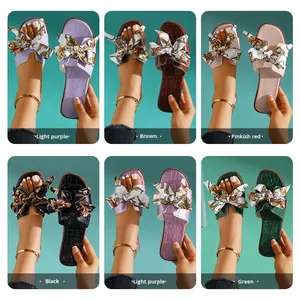 <span class=keywords><strong>Sandali</strong></span> piatti da <span class=keywords><strong>donna</strong></span> nuovi per l'estate 2025, ciabatte con fiocco, <span class=keywords><strong>taglie</strong></span> <span class=keywords><strong>grandi</strong></span>, chiusura slip-on, per uso domestico, all'ingrosso dal produttore - Product Image 3