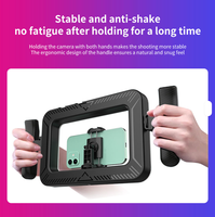 K03 Éclairage LED portable rechargeable pour cage à lapin, température de couleur réglable 2900-3100K, support de téléphone, AI ABS