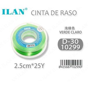 Nastro in Raso Ilan 2,5cm 25Y Verde Chiaro per Artigianato - Product Image 1