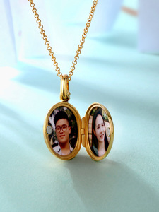 Nouveau Design terre ouverte et fermée verrouillage boîte à photos collier Photo pendentif collier mon monde mode bijoux colliers - Product Image 3