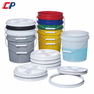 Tùy Chỉnh In Logo 0.8-1.5Mm Độ Dày Vòng Trắng Gamma Con Dấu Có Nắp Đậy 7 Lít Nhựa Xô Có Nắp Đậy - Product Image 2