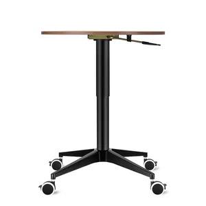 UPERGO Movable Height Adjustable Floor Desk With Gas Power And coffee Table