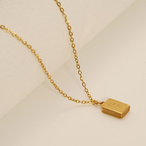 สร้อยคอจี้สแตนเลสสตีล 316L ชุบทอง 14k 18k ดีไซน์สวยงาม พร้อมจี้พระคัมภีร์ สำหรับผู้หญิงและผู้ชาย - Product Image 4