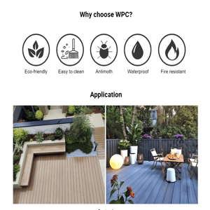 <span class=keywords><strong>Terrasse</strong></span> de jardin <span class=keywords><strong>en</strong></span> composite co-extrudé WPC <span class=keywords><strong>pour</strong></span> extérieur - Product Image 4