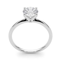 Bague Solitaire en Moissanite Créée en Laboratoire Certifiée GRA, Sertie à Griffes, Taille Personnalisée, Boîte Élégante, Bijou de Fiançailles, Cadeau, Argent Sterling 925