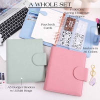 Nueva Agenda Hongbo de 9 Colores A5 de 35 mm con Anillas Doradas, Diseño de Cuero Sintético con Relieve, Agenda/Escritorio/Carpeta con Anillas