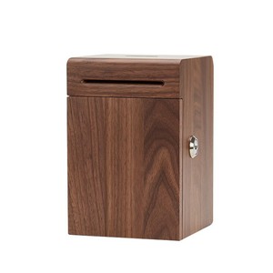 Solid wood piggy bank for children and adults, <b>lockable</b>, creative and personalized wooden savings jar for coins and change. - Product Image 4
