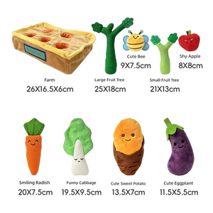 Jouet en peluche à déplier sur le thème des légumes et des fruits, en tissu doux, jouet sensoriel et éducatif pour bébés - Product Image 6