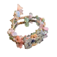 Serie de bosque verde amarillo Pulsera hecha a mano Collar Hecho a mano Cristal natural Piedra cruda El mejor accesorio de moda ajustable