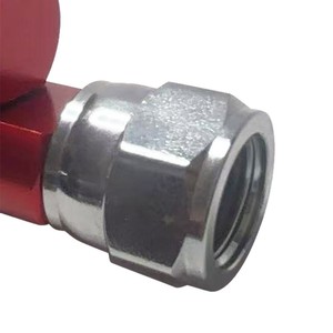 Adaptador de Bomba de Aire para Pistola de Pulverización Neumática Huiyan, Conector de Codo de 90 Grados, Aleación de Aluminio Roja - Product Image 4