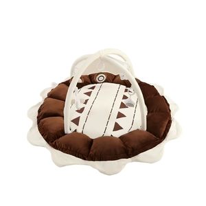 Tropical Leaf Print Cotton <strong>Baby</strong> Sleep Pod Lightweight Breathable with Soft Memory Foam <strong>Cushion</strong> Quilted Wearable <strong>Nest</strong> - Product Image 1