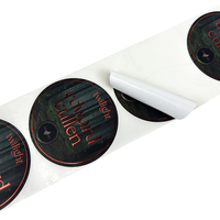Prix usine CMJN impression papier synthétique auto-adhésif étiquettes de petite taille personnalisées pour bouteille tasse étanche cercle Logo autocollant