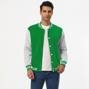 2025 <b>Men's</b> Customizable Fleece Varsity Jacket Personalized Wholesale Leather Jacket Hot Selling for <b>Men</b> - Product Image 1