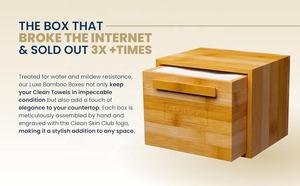 Thuận tiện tre mặt khăn lau khô dùng một lần hình chữ nhật Hộp ngăn kéo với Bí Mật Câu Đố thiết kế cho trang điểm Remover lưu trữ - Product Image 5