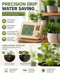 Sistema de Riego Automático para Plantas, 20 Macetas de Interior, Batería de 50 Días, Tubo de 49 Pies, Goteo Ajustable, Kit IP65 - Product Image 4