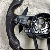 Audi R8 A3 8Y 8P 8V B8 B9 TTS A4 B8 B8.5 A5 A6 C7 C8 4F A7 A8 Q3 Q5 S3 8V S4 S5 Rs3 Rs4 Rs5 için Karbon Fiber Araba Direksiyonu