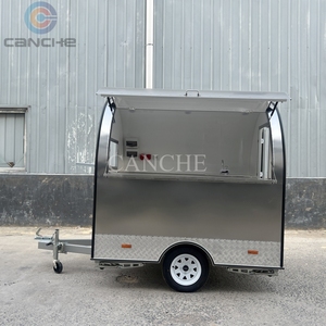 CE Fast Food Snack Fruit Juice Coffee Ice Cream <b>Freezer</b> Food Cart Trailer - Product Image 3