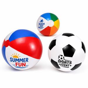 Pelota de Playa Inflable de PVC con Logotipo Personalizado, Juguete de Piscina Colorido, Artículo Promocional, Regalo de Verano, Colección Personalizada - Product Image 1
