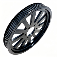 Poulie de distribution en aluminium HTD 3M 5M 8M 90 dents 118 dents, largeur et alésage personnalisés pour équipement de transmission automatisé
