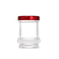 Bouteilles en verre vides pour nid d'oiseau instantané frais, 50 ml, 75 ml, 100 ml, 150 ml, pots en verre pour confiture, miel, pudding avec couvercle métallique