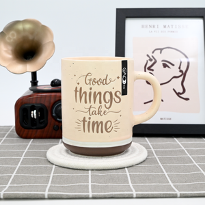 Tasse à café en céramique émaillée de couleur bicolore de 15oz avec conception résistante à la cire Tasse de couleur mate personnalisée avec impression en soie - Product Image 3