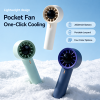 Mini ventilateur portable intelligent à affichage numérique, batterie longue durée 2000 mAh, USB, avec service personnalisé