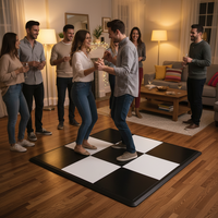 Plancher de danse en vinyle antidérapant, modulaire et portable, sur mesure, pour hôtels et hôpitaux, avec design graphique